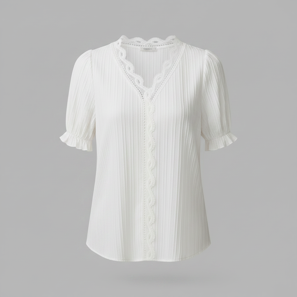 White Puff Sleeve Blouse | Elegant Summer Top for Women
