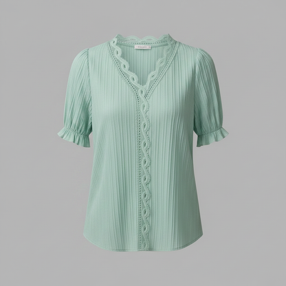 White Puff Sleeve Blouse | Elegant Summer Top for Women