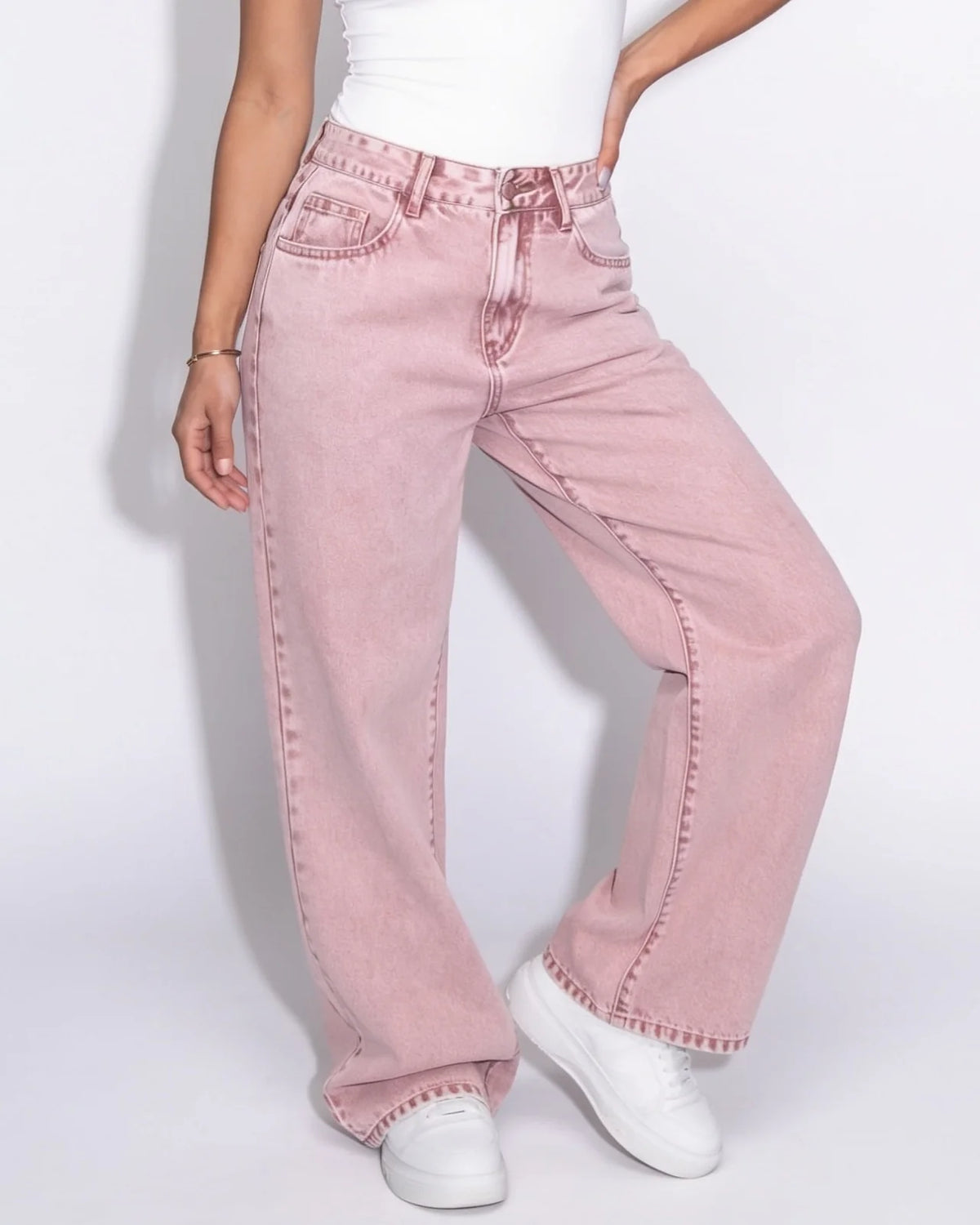 Wide-Leg Baggy Jeans | Mid-Rise Relaxed Fit Cotton 10