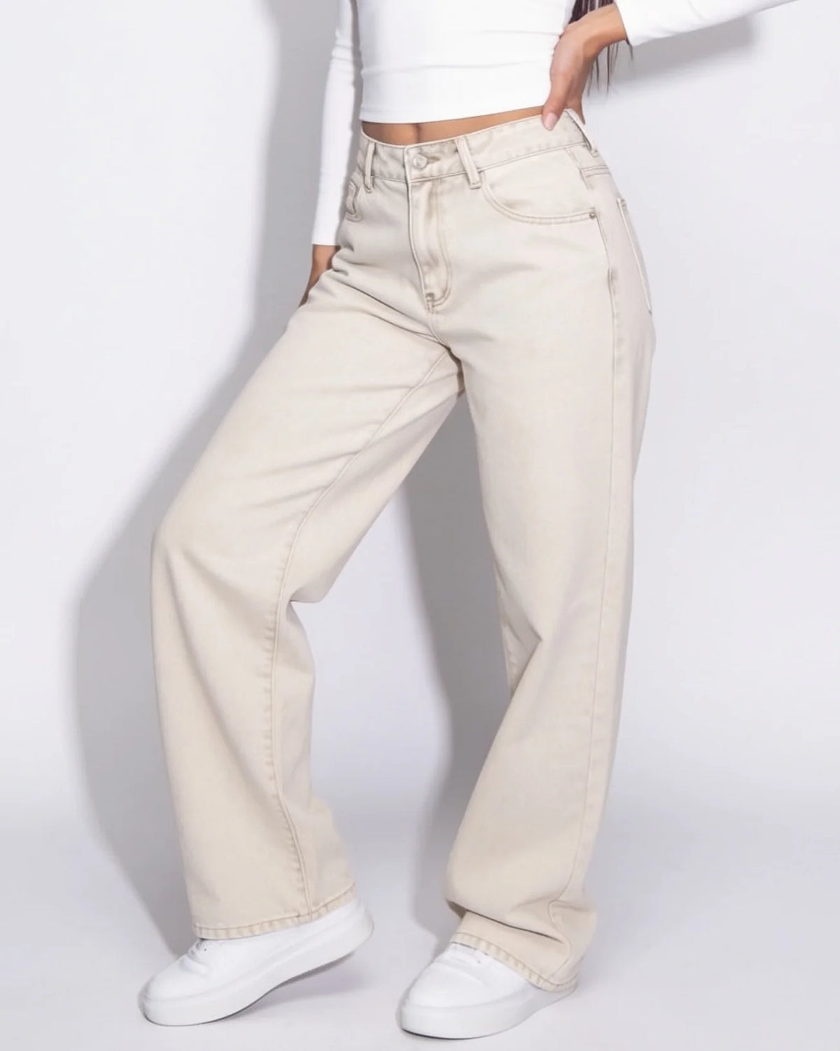 Wide-Leg Baggy Jeans | Mid-Rise Relaxed Fit Cotton 12