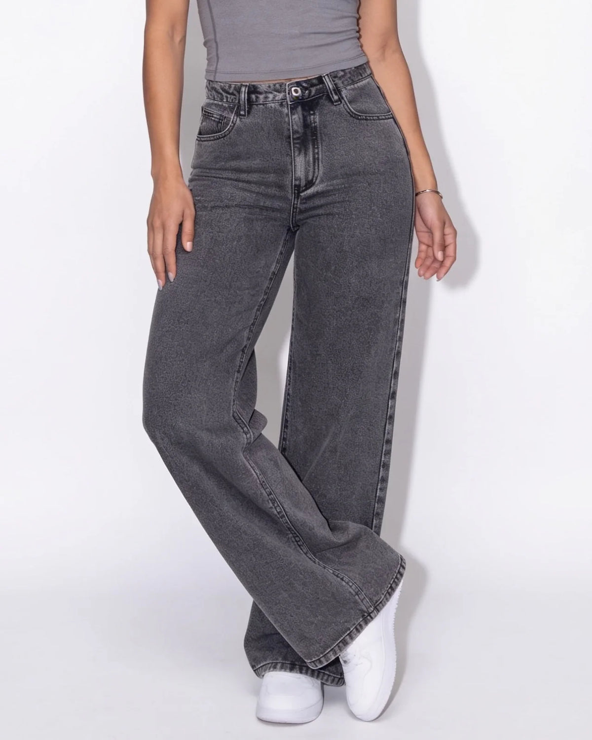 Wide-Leg Baggy Jeans | Mid-Rise Relaxed Fit Cotton 3