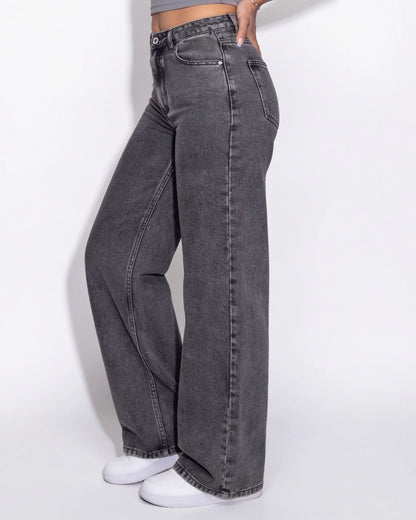 Wide-Leg Baggy Jeans | Mid-Rise Relaxed Fit Cotton 4