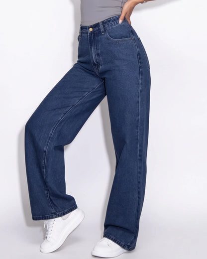 Wide-Leg Baggy Jeans | Mid-Rise Relaxed Fit Cotton 7
