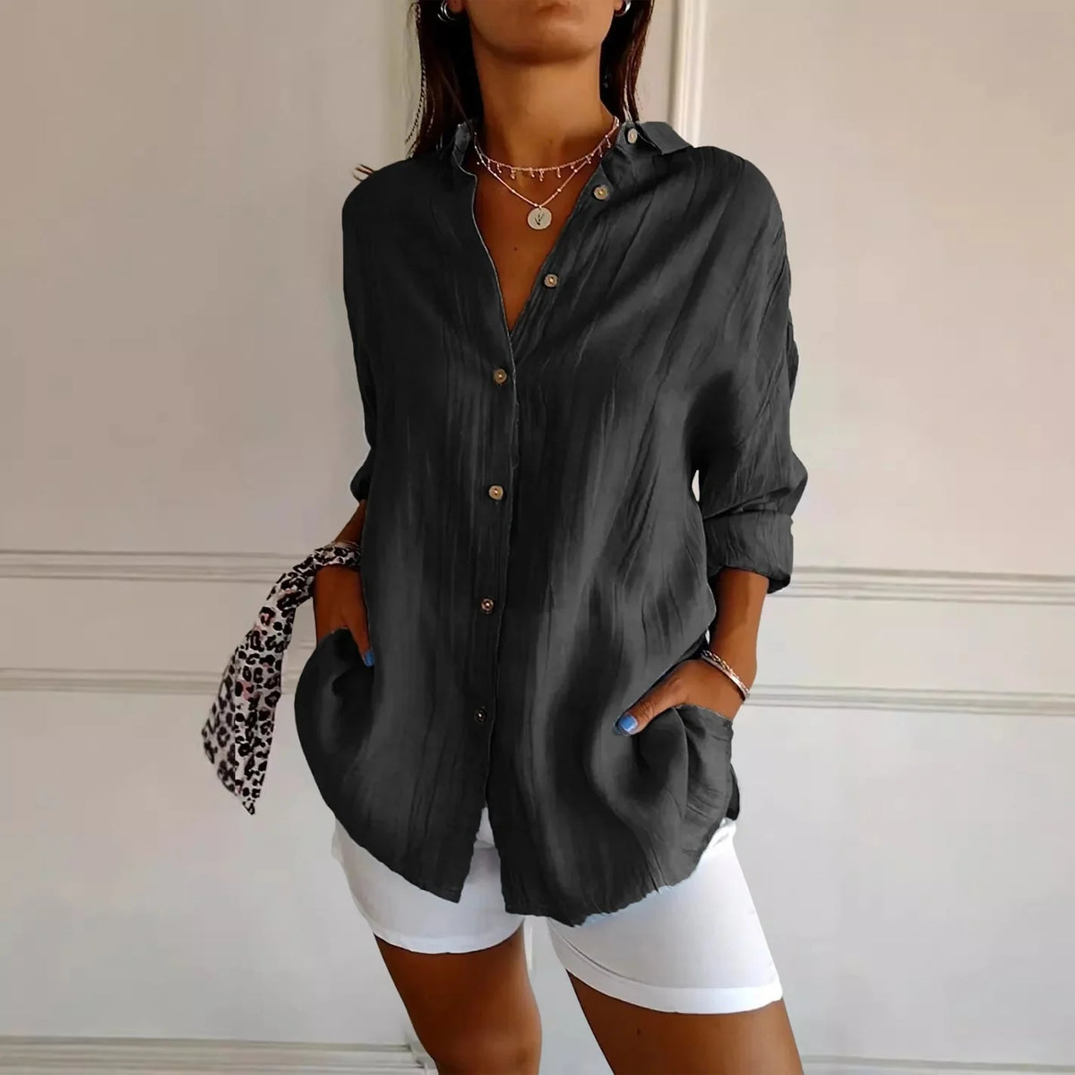 Women's Cotton Blend Blouse 0
