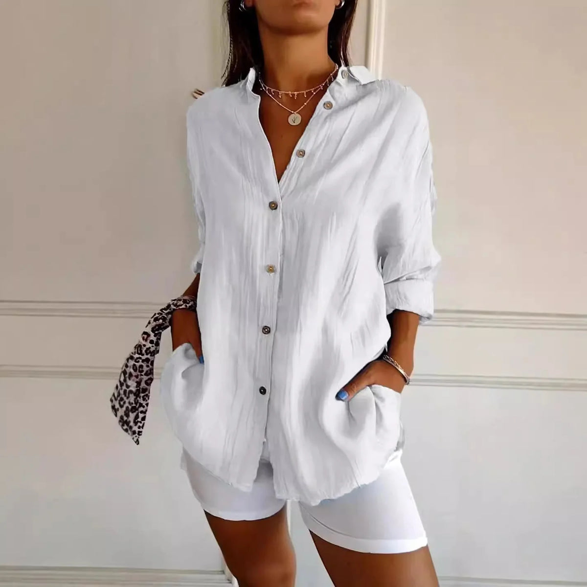 Women's Cotton Blend Blouse 1