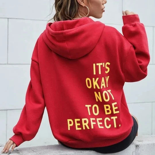 Women's Hoodie Relaxed Fit Polyester with Back Text Print | Sweatshirt 5