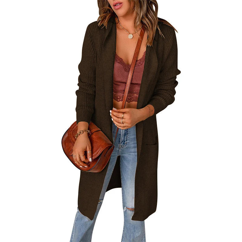 Women's Longline Open-Front Cardigan | Knit Layer 7