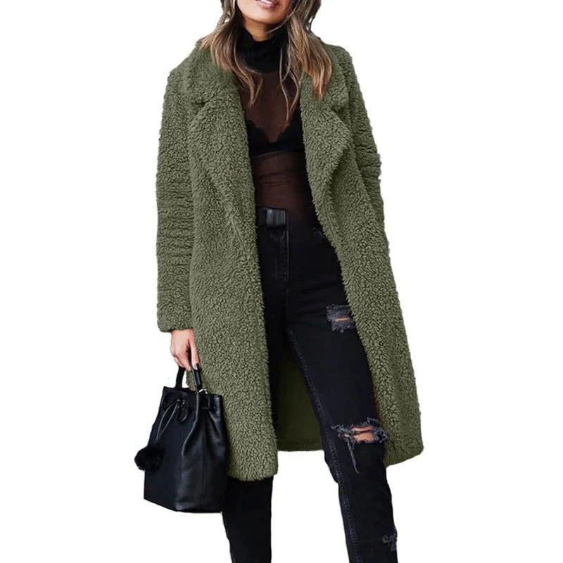Women's Longline Teddy Coat | Faux Fur Winter Coat 0