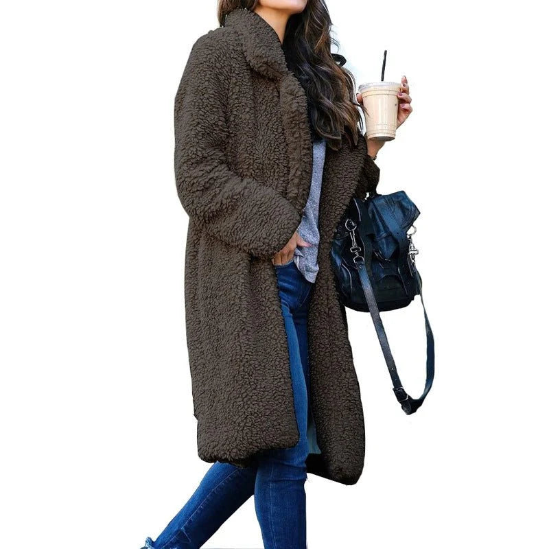 Women's Longline Teddy Coat | Faux Fur Winter Coat 2
