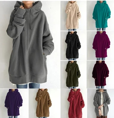 Women's Zip-Up Hoodie Lightweight Autumn Winter 2